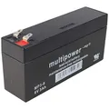 MultiPower MP3-8 Blei-Akku 8 Volt 3000mAh mit 2 Faston 4,8mm Steckkontakten