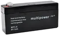 Multipower PB-8-3 MP3-8 Bleiakku 8V 3.2Ah Blei-Vlies (AGM) (B x H x T) 134 x 69 x 36.5mm Flachstecker 4.8mm Wartungsfrei, Geringe
