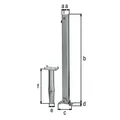 Alberts® Absperrpf.Klappy-Bo umlegb.,Dreik.,fvz,weiß,2rote Ringe,z.Einb.,Pf.70x7