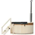 Hot Tub Mit Ofen Skandi Größe: L Whirlpool Outdoor Saunaofen Holz - Home Deluxe