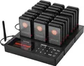VEVOR Restaurant-Pager-System, Kabelloses Warteschlangensignal mit 400 m Reichweite, Piepser zur Rufannahme von Gästen mit Vibration und Blinken, 24 Pager für Imbisswagen, Kirche