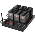 VEVOR Restaurant-Pager-System, Kabelloses Warteschlangensignal mit 400 m Reichweite, Piepser zur Rufannahme von Gästen mit Vibration und Blinken, 24