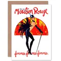 Wee Blue Coo Vintage Moulin Rouge Burlesque Ball Anzeige Paris Theater Weihnachtskarte