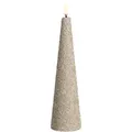 Uyuni LED Cone Candle 21,5 cm Champagne Glitter
