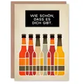 Artery8 Lustige Geburtstagskarte Wie Schön Dass Es Dich Gibt Bierflaschen Muster