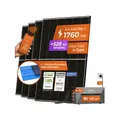 Solarway All In One 1760W Balkonkraftwerk komplett Solarpaket mit 1,6 kWh Anker Solix 2 PRO Speicher, Plug&Play