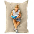 Green Bean Sitzsack XXL 140x180 cm Indoor & Outdoor - Riesensitzsack wetterfest für Erwachsene & Kinder, 380 L EPS-Perlen Füllung, waschbarer Bezug, Bean Bag Sitzkissen für den Garten, Beige