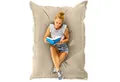 Green Bean Sitzsack XXL Outdoor Sitzsack Square 140x180cm (XXL Riesensitzsack 140x180cm 380 Liter Kinder & Erwachsene Bean Bag EPS Perlen Füllung, Groß Draußen Outdoor Liegekissen), Waschbar Wetterfest Lounge Sitzkissen Bodenkissen