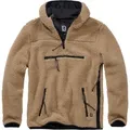 Brandit Teddyfleece Worker Pullover, braun, Größe XL für Männer