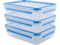 EMSA 515645 Clip&Close 3-tlg. Frischhaltedose Blau/Transparent