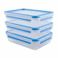Emsa Clip & Close 2.0 Frischhaltedose 3er Set Frischhalte Dose Transparent 1.2 L