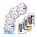 4 Stück Led Poolbeleuchtung Unterwasser Fernbedienung 10 LED 4,5 V