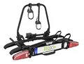 EUFAB 11650 Fahrradträger TECDC1+, Heckträger für 2 E-Bikes, 60 kg Nutzlast, abklappbar Fußpedal, LED-Rückleuchten, vormontiert, Schwarz