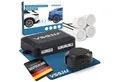 VSG24 Akustische Premium Einparkhilfe ECHO PLUS Parkhilfe zum nachrüsten PDC Rückfahrkamera (Rückfahrwarner mit Lautsprecher & 4 Sensoren Stecksystem Nachrüstsatz)