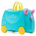 Trunki Handgepäck Und Kinderkoffer zum Draufsitzen | Kinder Risen Geschenk für Mädchen Und Jungen | Trolley Una Unicorn (Blaugrün)
