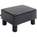 HOMCOM Sitzhocker Hocker mit Kunstleder Moderner Fußhocker Kunstlederhocker Ottomane für Schlafzimmer, Wohnzimmer, Braun