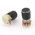 sourcing map a15011600ux0221 2 Stück B10K Ohm 13 mm rotierender Schaft Audio Single Linear Potentiometer Poti – wie abgebildet (1 Stück) de