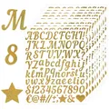 10 Blätter Goldene Glänzende Selbstklebende Buchstaben Aufkleber, Wetterfeste...