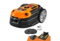 Lawnmaster Rasenmähroboter ohne begrenzungskabel, mit 2ah Batterie, bis 500 m² Rasenfläche, WiFi&Bluetooth APP, Automatische Ladestation, Verbotene-Zone-Funktion