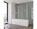Badewannenaufsatz 3-teilig mit Seitenwand SCHULTE Komfort 1290,0 x 140 cm Glasde