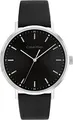 Calvin Klein Analog Quarzuhr für Herren Kollektion MODERN MESH mit Schwarzes Lederarmband - 25200050