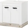 Waschbeckenunterschrank HOME AFFAIRE "Florenz, Waschtisch im Landhausstil, Metallgriffe", weiß (pinie weiß dekor), B:60cm H:63cm T:46cm