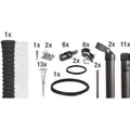 ALBERTS Set Maschendrahtzaun mit Einschlagbodenhülse, anthrazit (1500 mm)