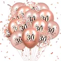 Luftballons zum 30. Geburtstag, 18 Stück Roségold, Happy 30. Geburtstag, Late...