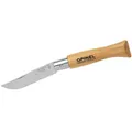 Opinel No 5 - Taschenmesser mit 6 cm Edelstahlklinge und Buchenholzgriff