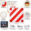 Warnschild Rot Weiß Warntafel Fahrradträger 50x50 cm E Prüfzeichen Anhänger LKW