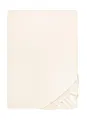 biberna Deluxe Jersey-Elastic-Spannbetttuch 180x200 cm - 200x220 cm beige | 97% Baumwolle, 3% Elastan | Spannbettlaken für Wasserbetten & hohe Matratzen| Rundumgummizug | Oeko-TEX | Modell 0077866