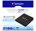 Verbatim externer DVD Brenner USB 3.2 USB-C Slimline M-DISC Schwarz 8x/24x