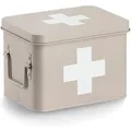 Zeller Medizinbox Metall 15,5 cm x 16,5 cm x 22,5 cm Beige