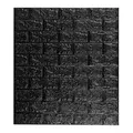 relaxdays Wandpaneele selbstklebend, schwarz 70,0 x 78,0 cm, 10 St.