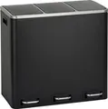 SVITA TM3X18 Treteimer 54 Liter 3x 18L schwarz Abfalleimer Mülleimer Mülltrennung Stahl