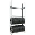 Schulte Reifenregal 20994, silber, für 16 Reifen, 4 Ebenen, 400 kg Fachlast, verzinkter Stahl, 275 x 130 x 40 cm