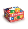 Ritter Sport mini Bunter Mix, Schokolade, Vollmilchschokolade, Halbbitter- & Edelvollmilch-Schokolade, perfekt zum Naschen und Genießen, 1,4 kg (84 Stück)