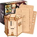 ESC WELT Fort Knox Box PRO 3D Puzzle Game - 3 in 1 Puzzle Box Modellbau Escape Room Spiel - Holzpuzzle & Holzrätsel - Geschenkbox Knobelspiel - Rätselbox 3D Holzpuzzle Erwachsene