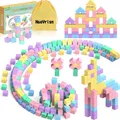 Magnetische Bausteine Blöcke für Kinder, 45 Stück Magnetbausteine Magnet Spie...
