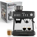Breville Barista Max+ Siebträgermaschine | Espressomaschine mit intelligentem Mahlwerk & Dosierung | integrierter Milchaufschäumer | Präzisionstimer für Extraktion | 15-Bar Pumpe | Schwarz [VCF152X]