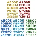 Oblique Unique® 160x Buchstaben Sticker Alphabet ABC Aufkleber Bunt 5 Bögen á 32 Stück für Schuleinführung zum Basteln Spielen Scrapbooking