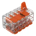 WAGO Verbindungsklemmen 221-420 | 10 Leiter, bis 4 mm², COMPACT Kabelverbinder mit Hebeln für alle Leiterarten weltweit, bestätigte Anwendungssicherheit, 15 Stück, Metal, Polycarbonate (PC)