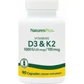 Natures Plus Vitamin D3 (25 mcg)+Vitamin K2(100mcg)-90 Kapseln