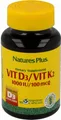 Natures Plus Vitamin D3 (25 mcg)+Vitamin K2(100mcg)-90 Kapseln (62,56 EUR/100 g)