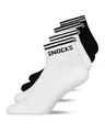 Snocks Retro Sneaker Socken (4 Paar) aus Bio Baumwolle - Knöchelsocken mit Streifen - Ankle Socks Herren & Damen - 47-50