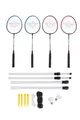 Charlsten Badminton Federball Set - 4 Schläger + 2 Bälle + Netz + Tasche