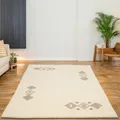 Wollteppich THEKO "Taza Royal 609" Gr. 4, beige (natur weiß), B:170cm H:28mm L:240cm