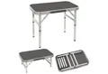 Bo-Camp Campingtisch Alu Mini Campingtisch Beistelltisch, Klapptisch Koffertisch Garten 2Höhen