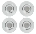 Nobo Extra Starke Glas-Whiteboard Magnete, 4 Stück, für Magnetische Glas-Whiteboards & Planer, hält 6 A4-Blätter Papier, zu Hause oder im Büro, 4er Pack, 32mm, Transparent, 1904116