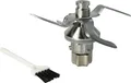 vhbw Mixmesser kompatibel mit Vorwerk Thermomix TM5 Küchenmaschine - Mit 4 Klingen aus Edelstahl, inkl. Dichtring